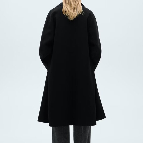 Mango Handmade Oversized Wool Coat XXS in Black - Picture 3 of 3